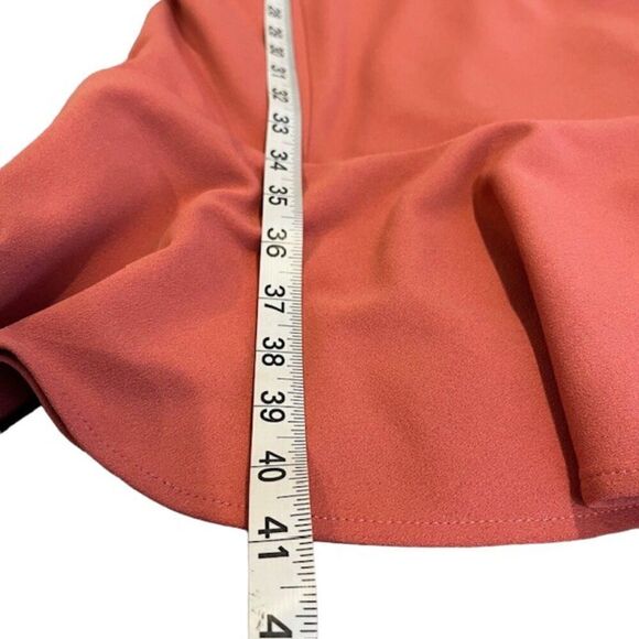 Paper Crown Rose Maternity Sheath Dress Back Zip Ruffle Hem Size Large - Picture 14 of 15